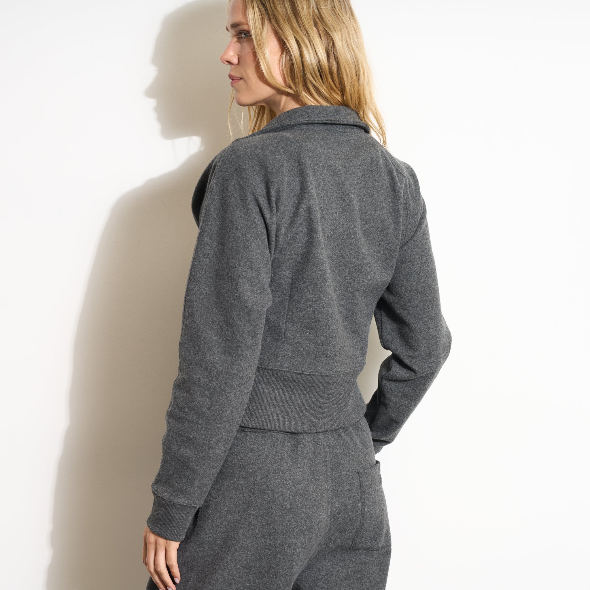 Presley Felted Raglan Zip-Up