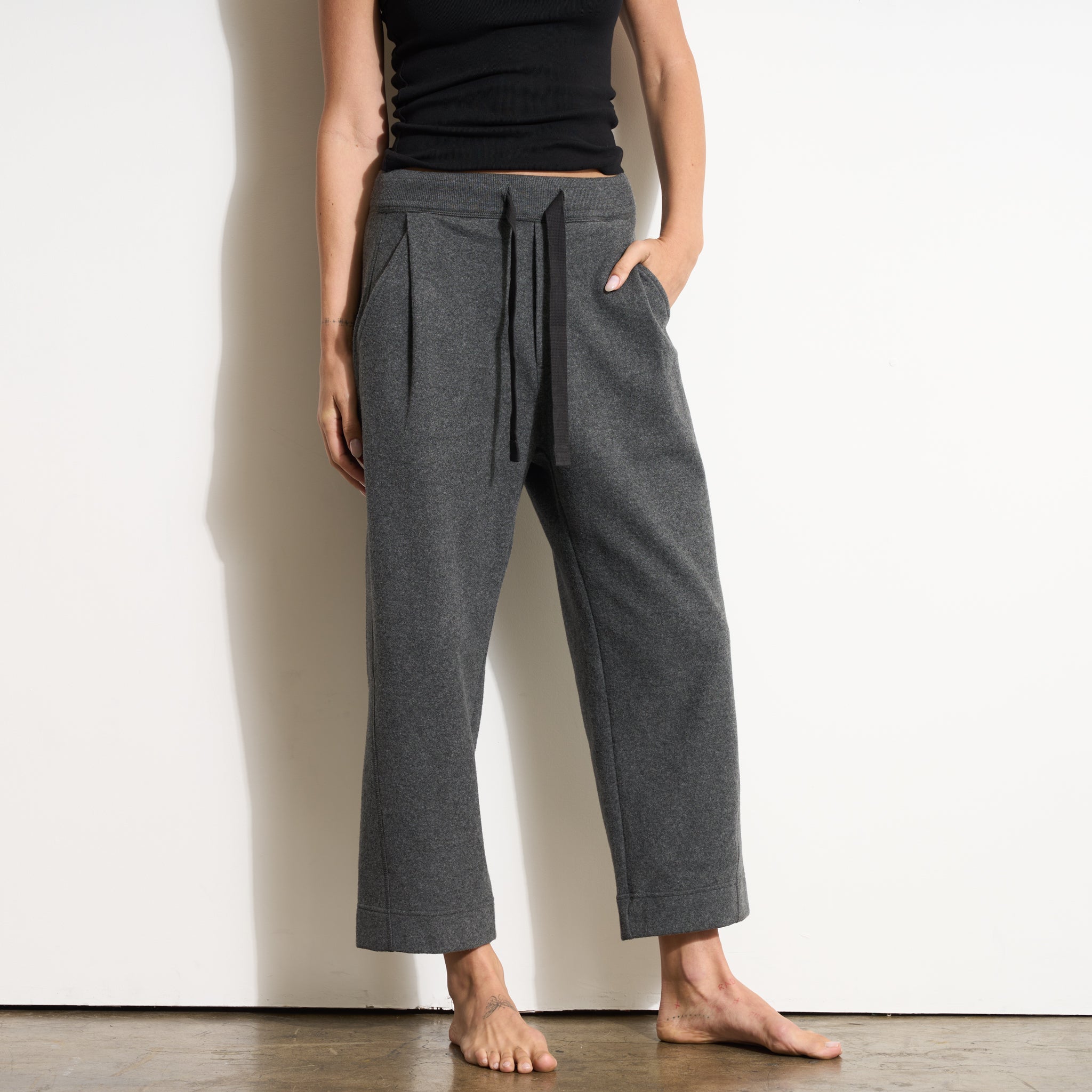 Robbie Relaxed Drawstring Felted Pant