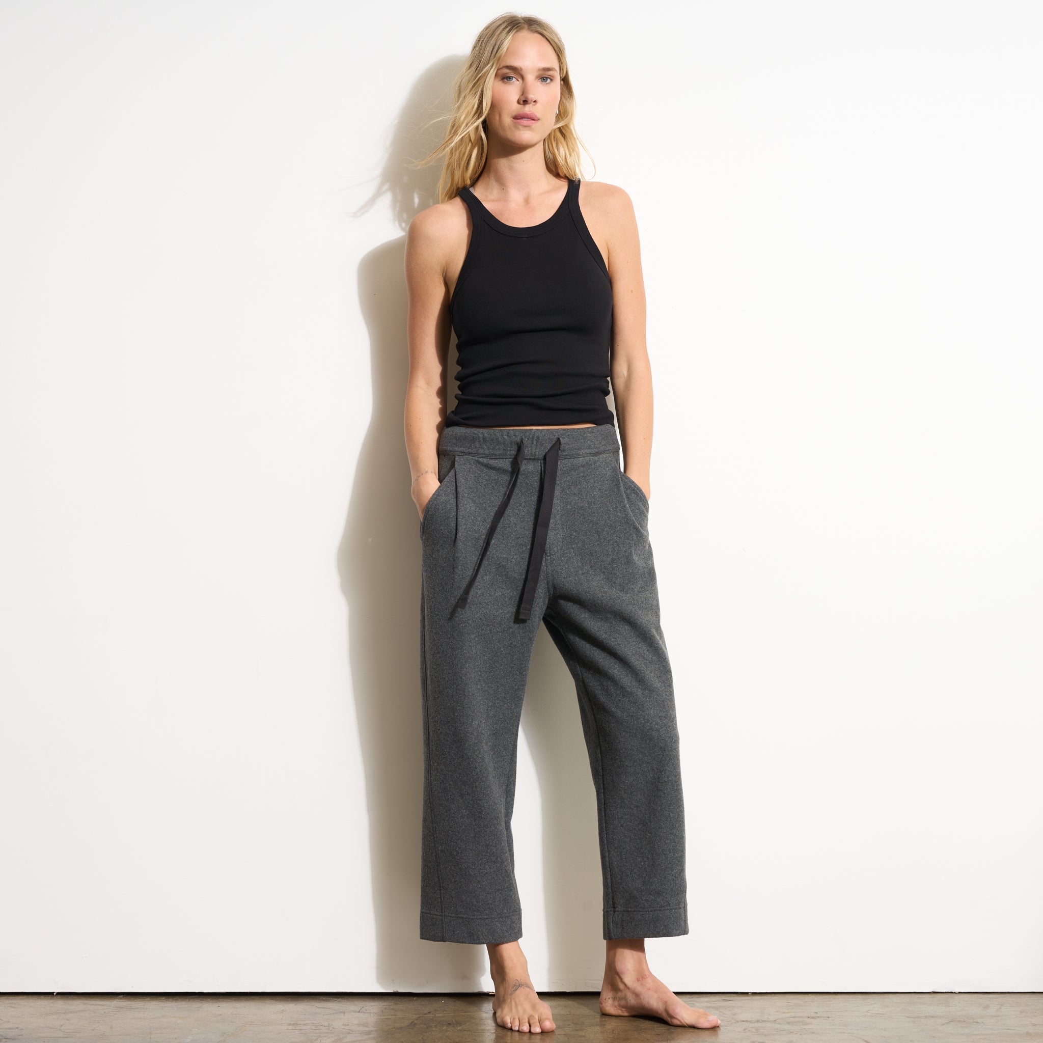 Robbie Relaxed Drawstring Felted Pant