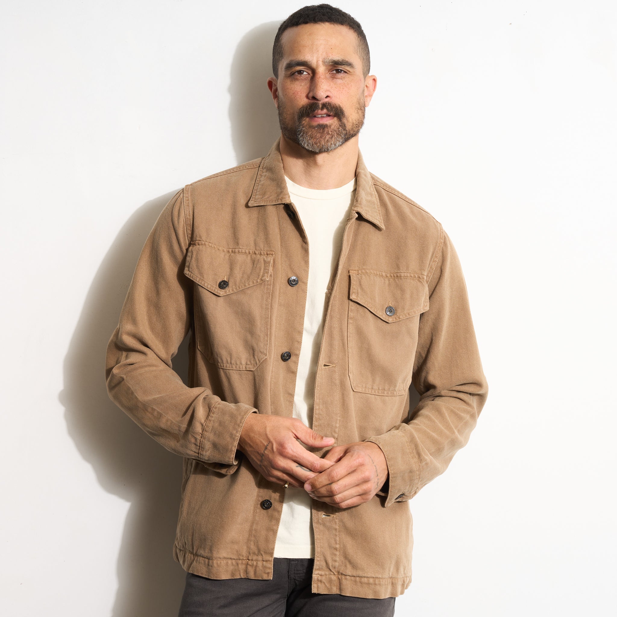 San Angelo Draped Denim Twill Jacket