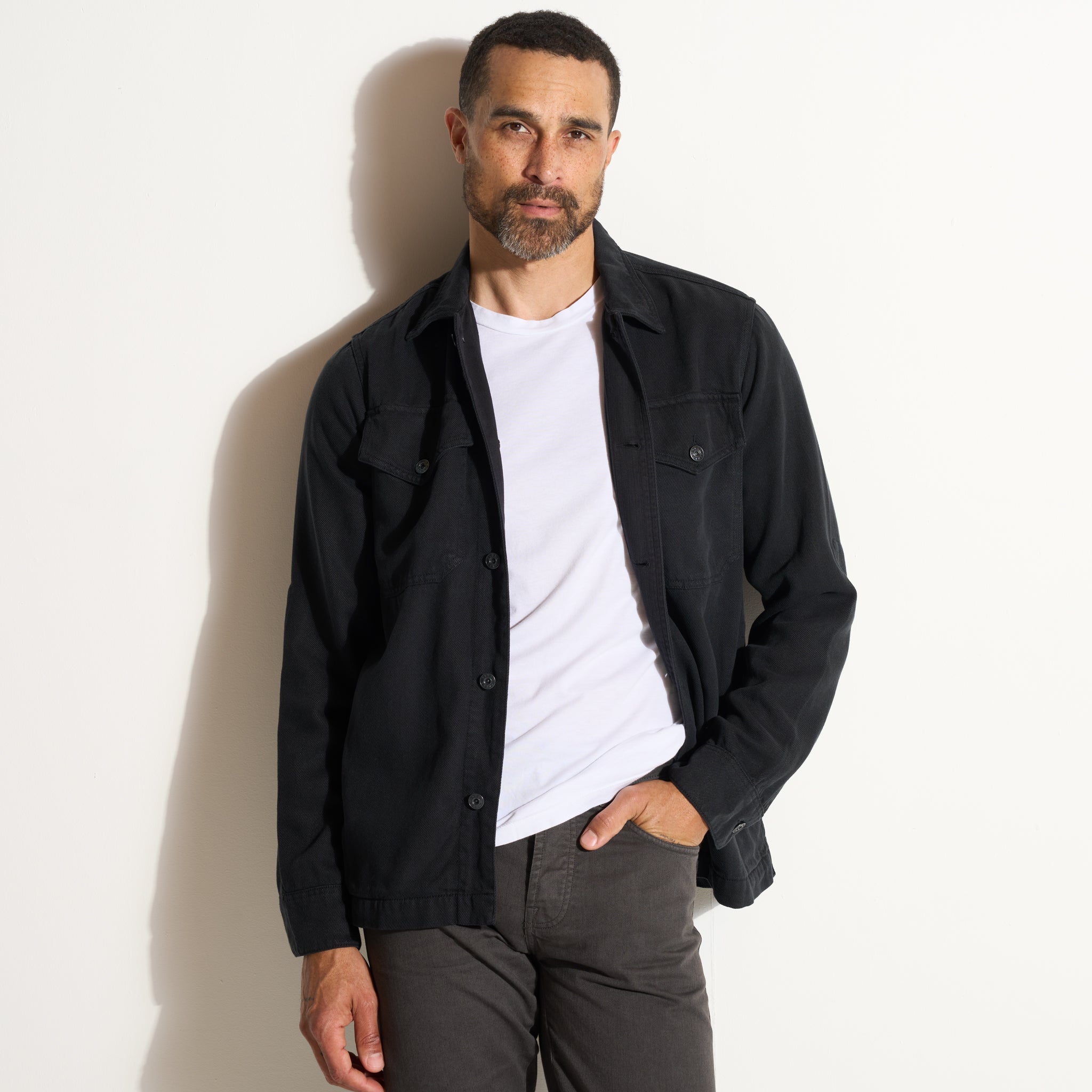 San Angelo Draped Denim Twill Jacket