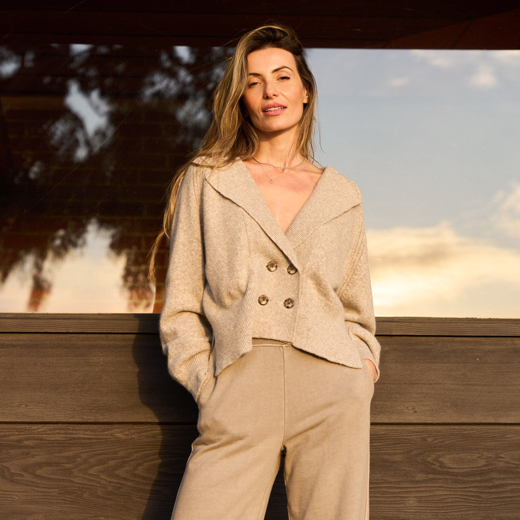 Tullia Double Breasted Sweater Jacket