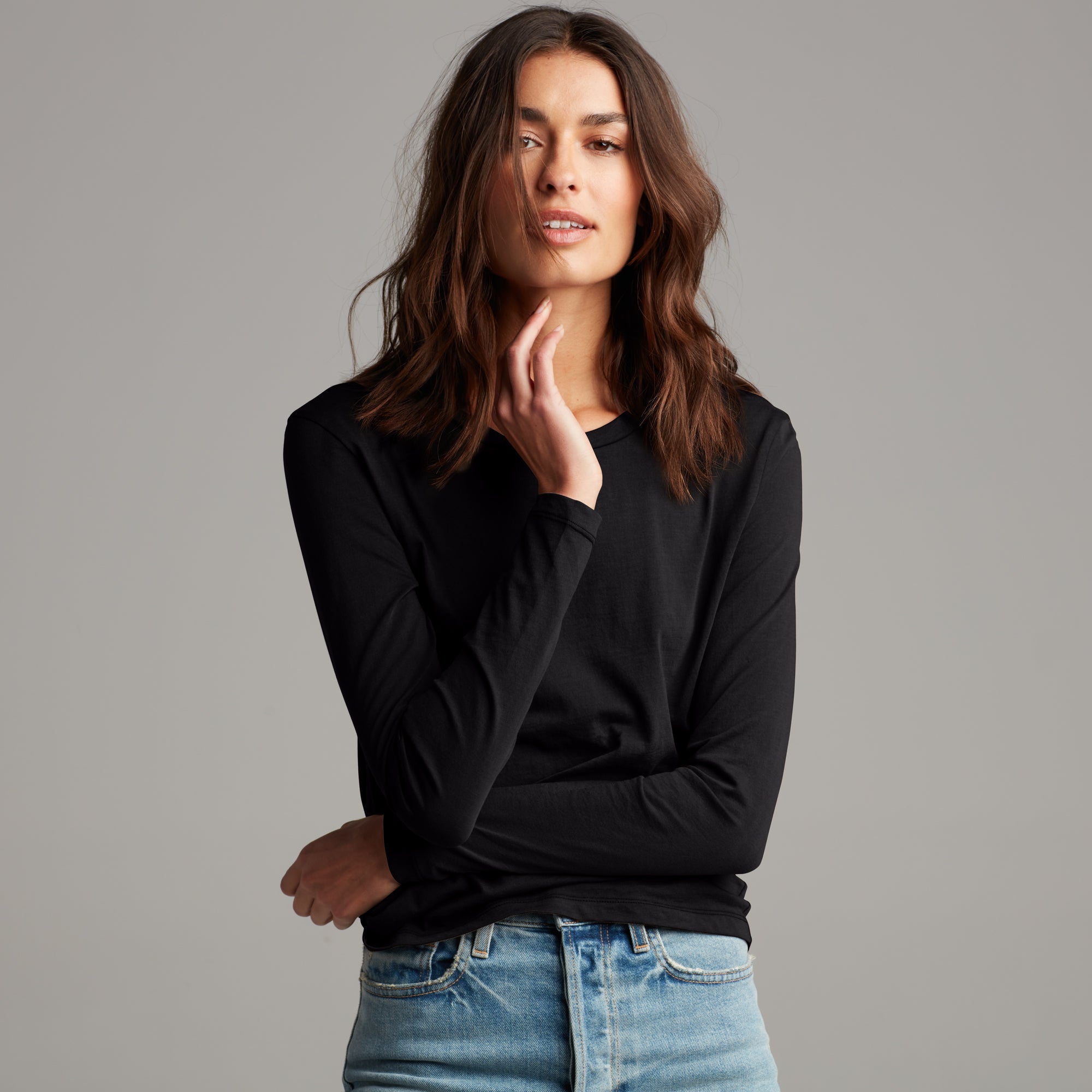 Tyler Long Sleeve Crew Neck Tee