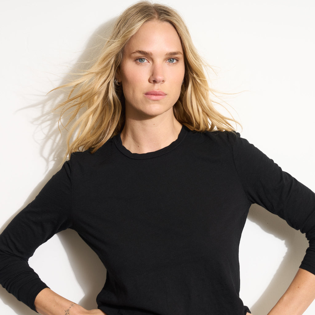 Tyler Long Sleeve Slub Crew Neck Tee