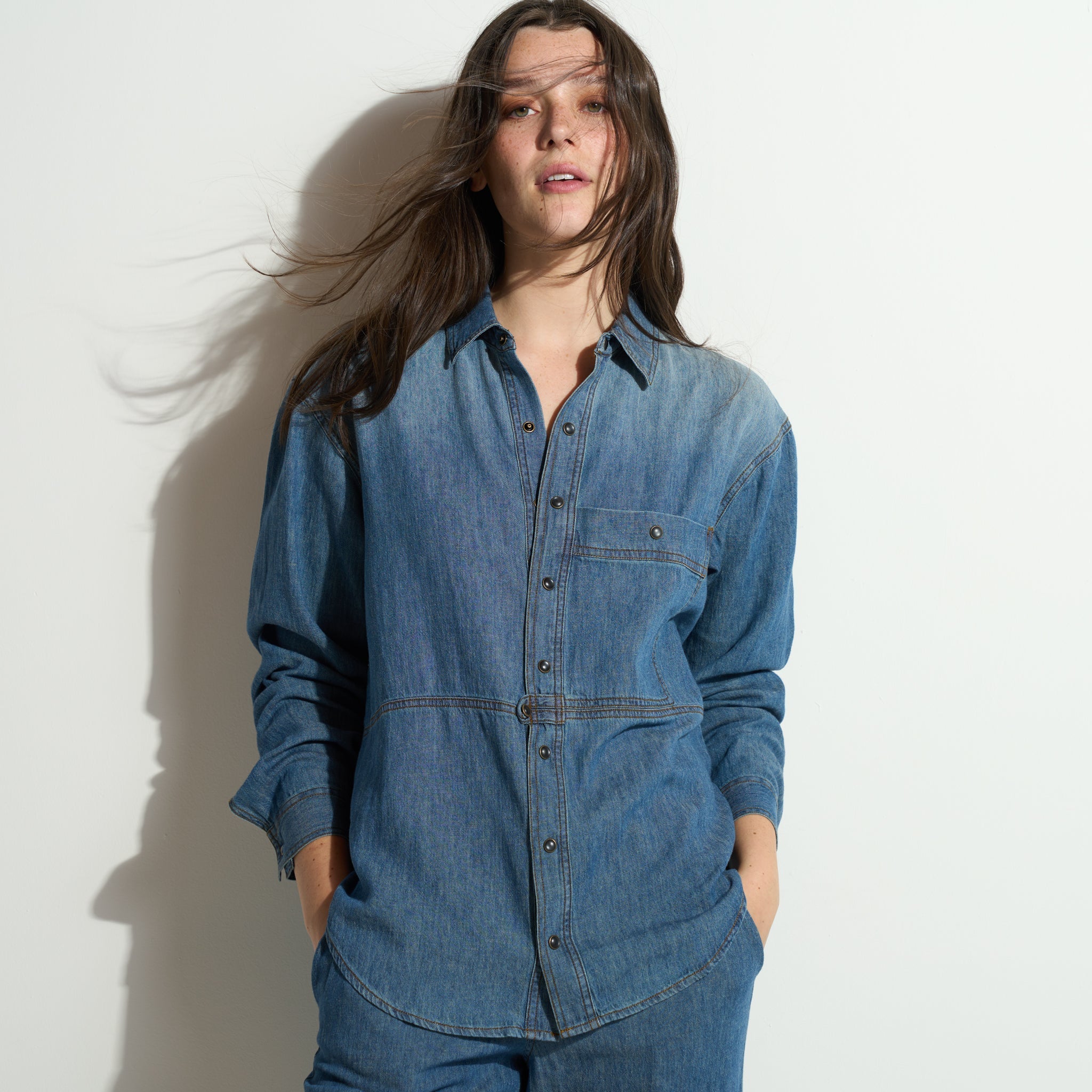 Celeste Oversized Japanese Denim Shirt