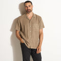 Zion Linen Tabby Weave Camp Shirt