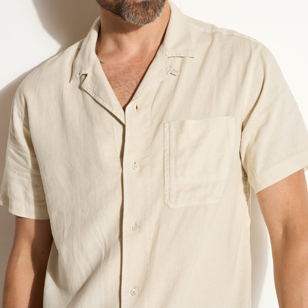 Zion Linen Tabby Weave Camp Shirt