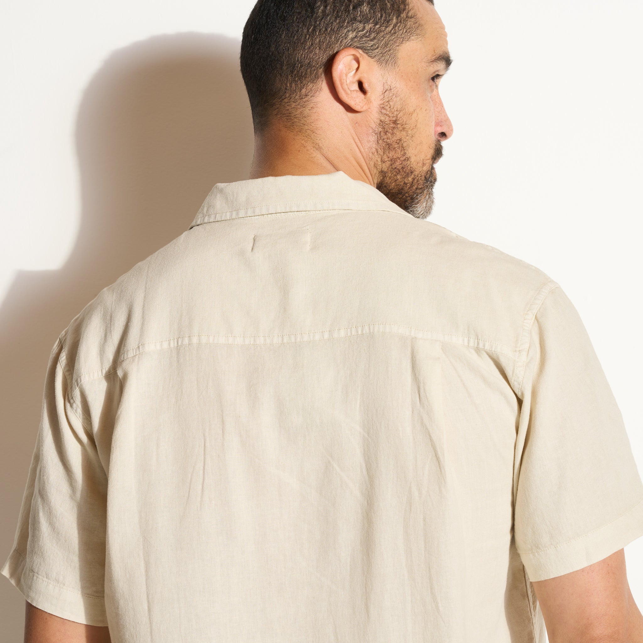 Zion Linen Tabby Weave Camp Shirt