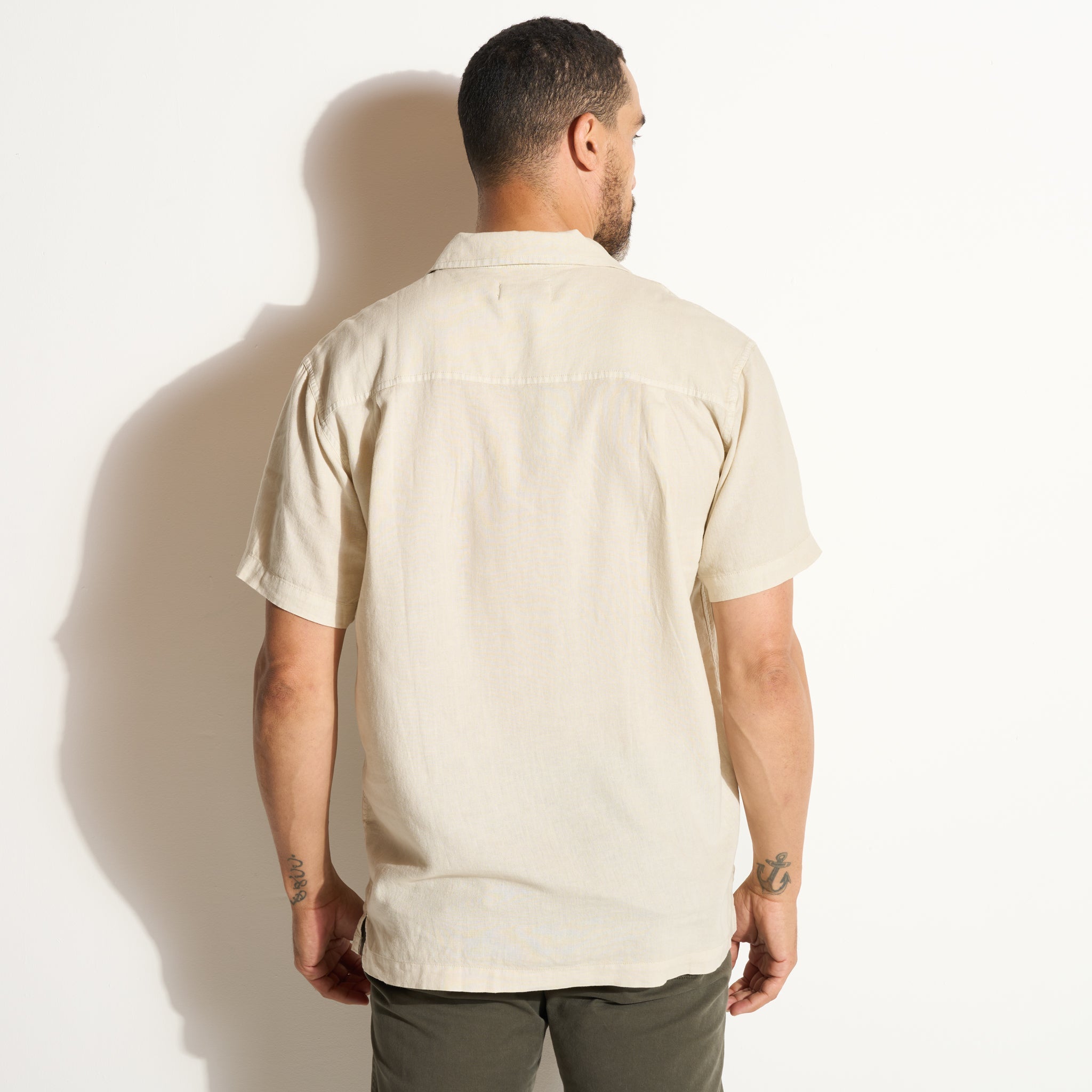 Zion Linen Tabby Weave Camp Shirt