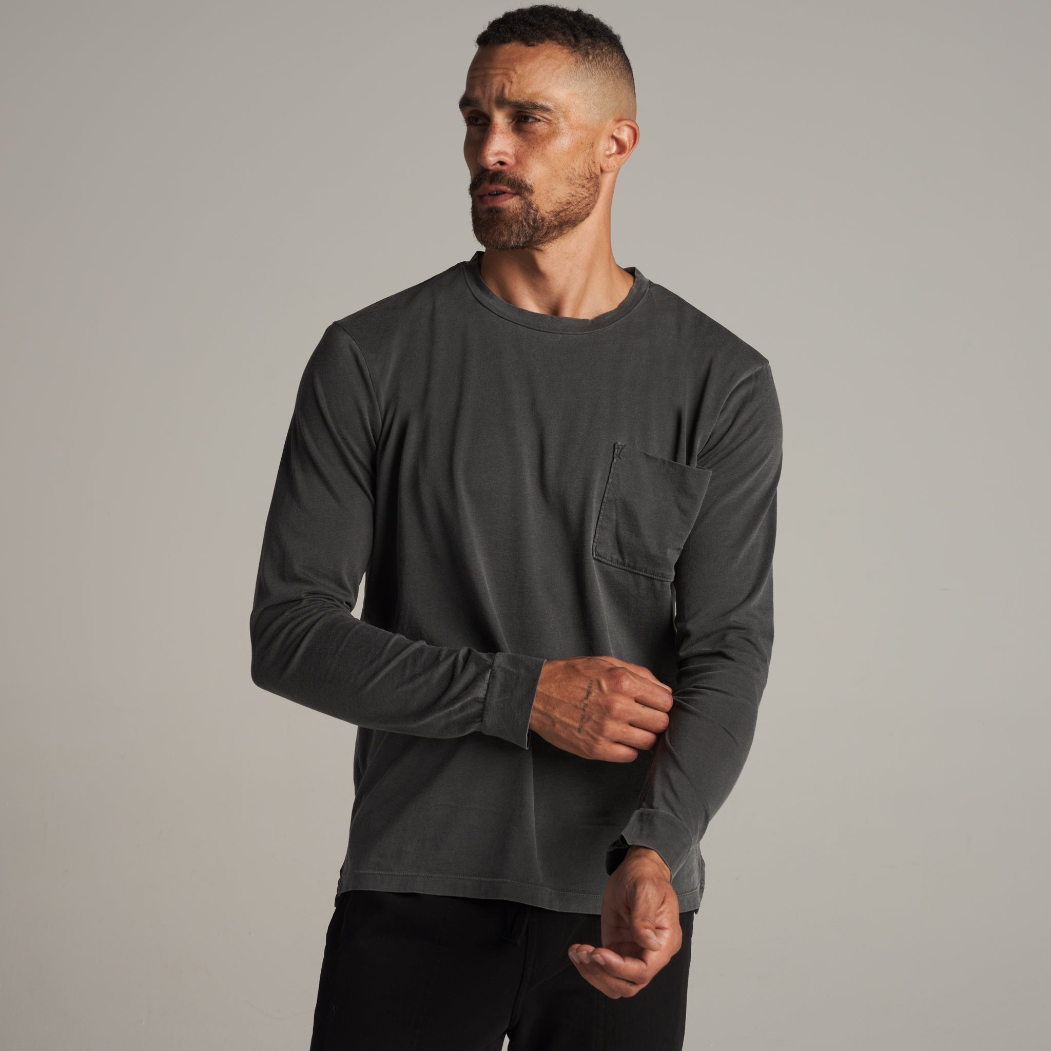 Asher Long Sleeve Pocket Tee