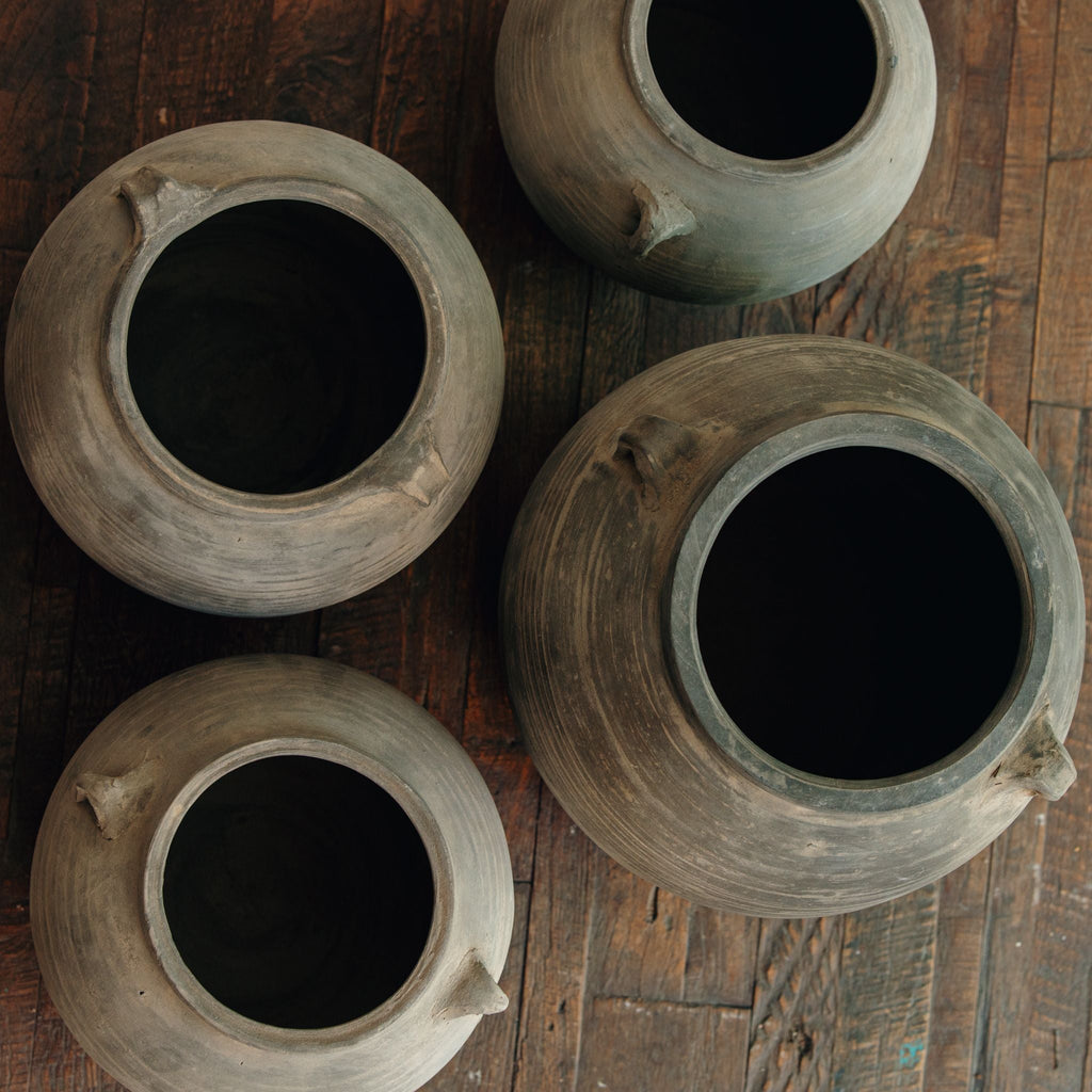 Vintage Chinese Water Pot with Two Ears
