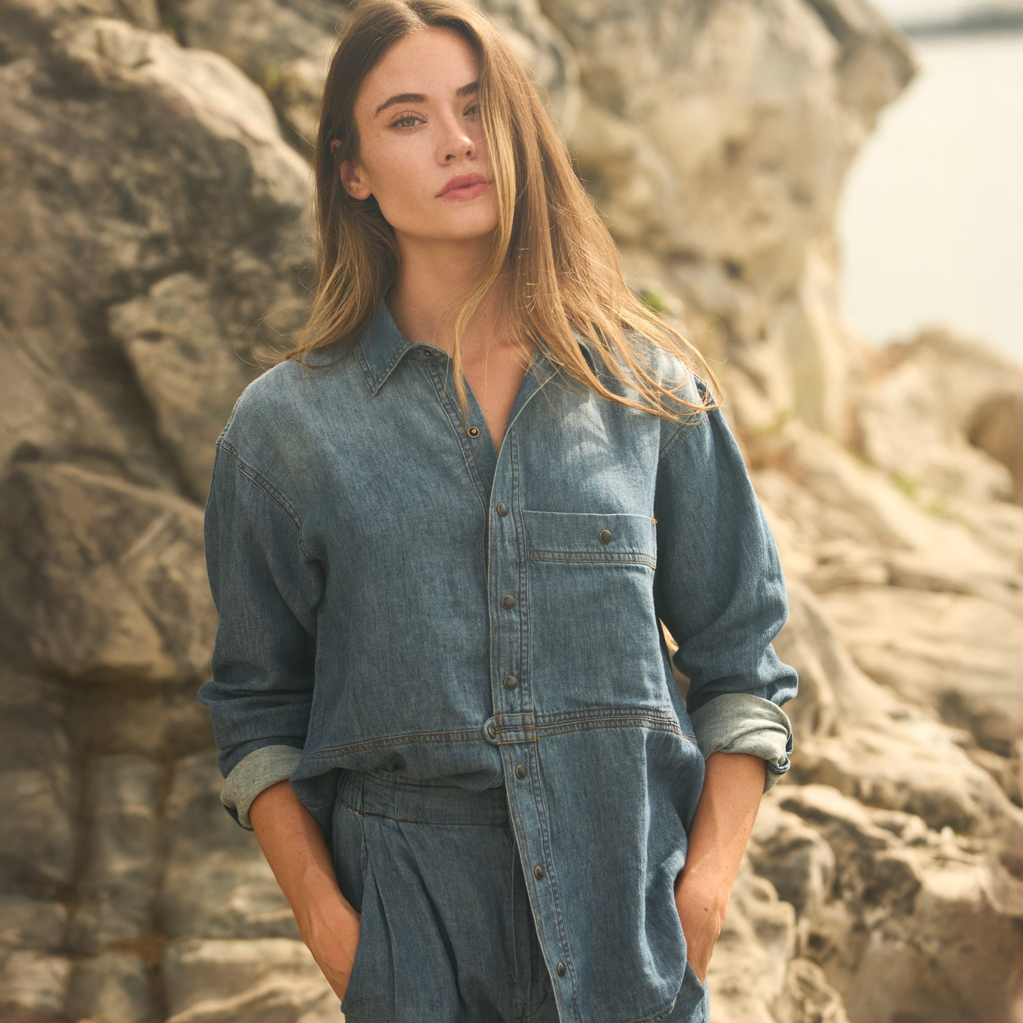 Celeste Oversized Japanese Denim Shirt
