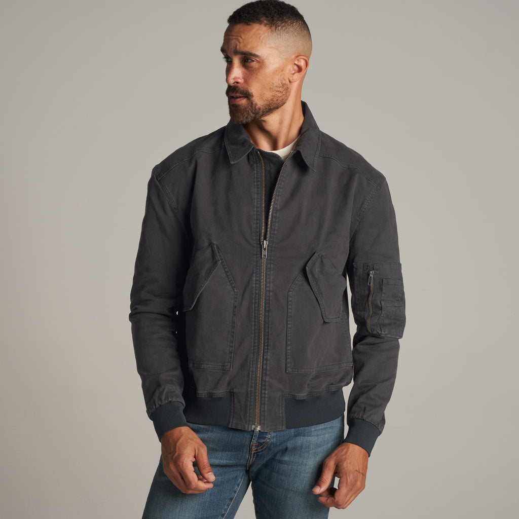Dillon Mid-Century Twill Bomber Jacket