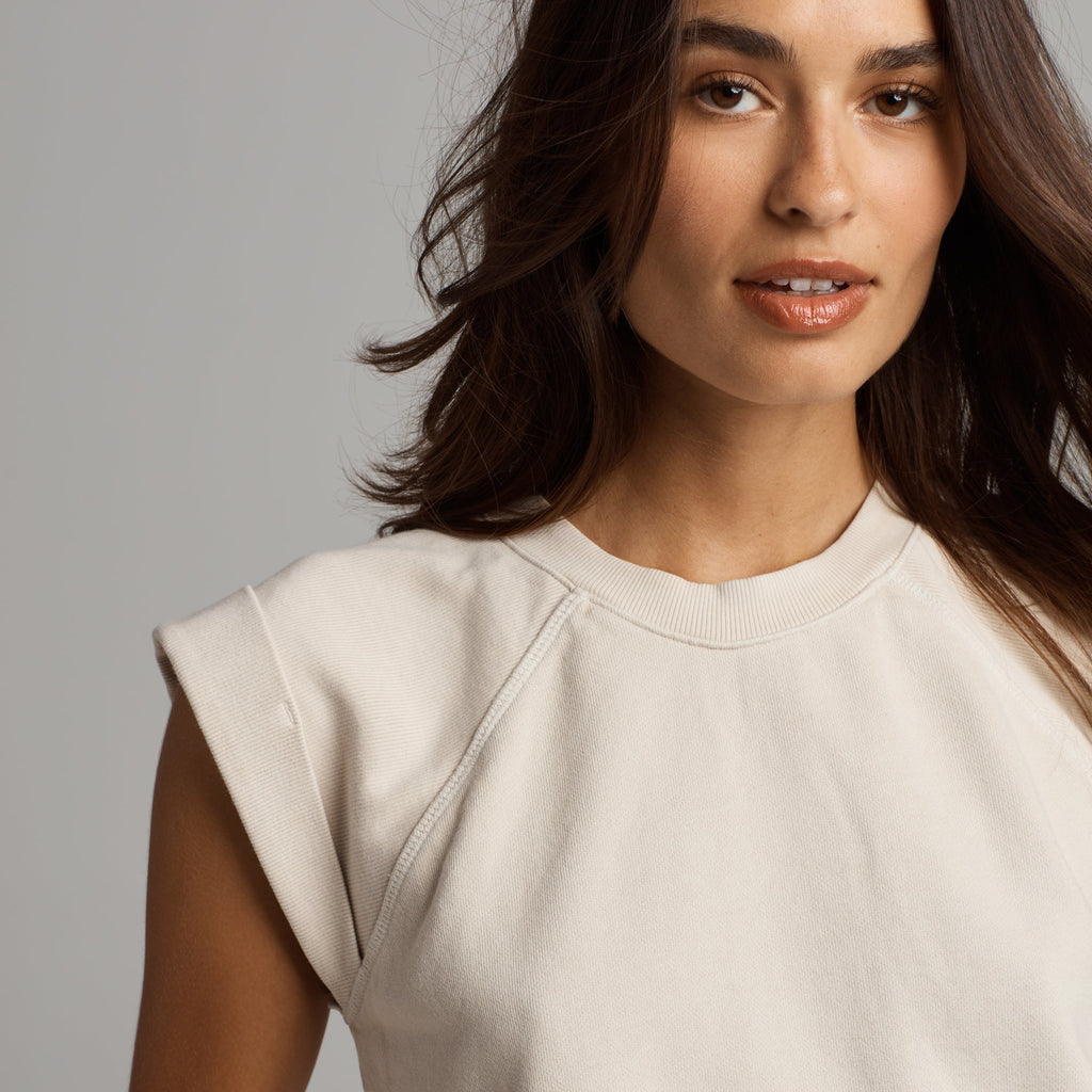 Estelle Cap-Sleeve Raglan Terry Sweatshirt