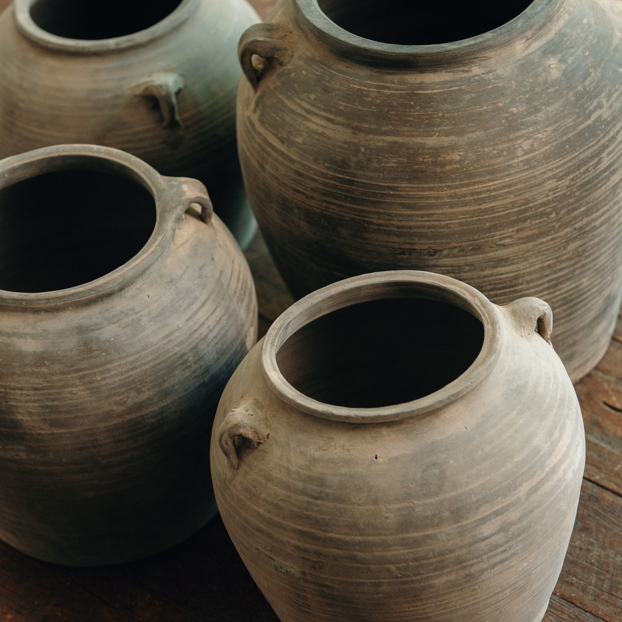 Vintage Chinese Water Pot with Two Ears