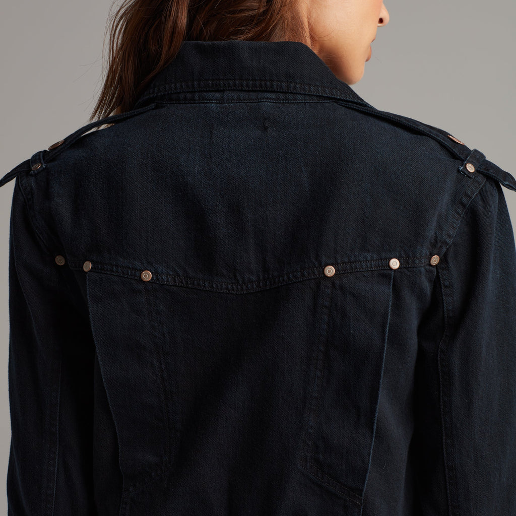 Jamie Cropped Denim Moto