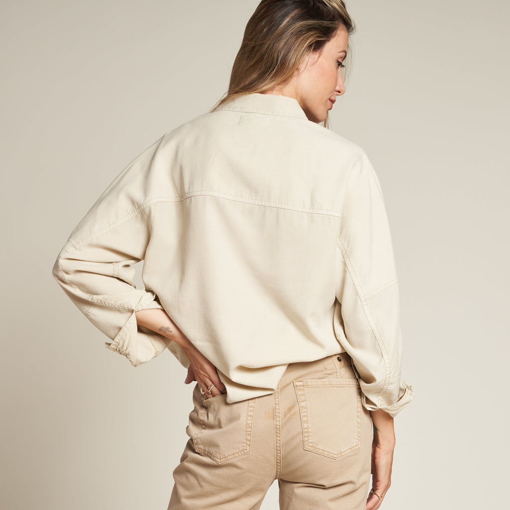 Joan Drape Twill Top