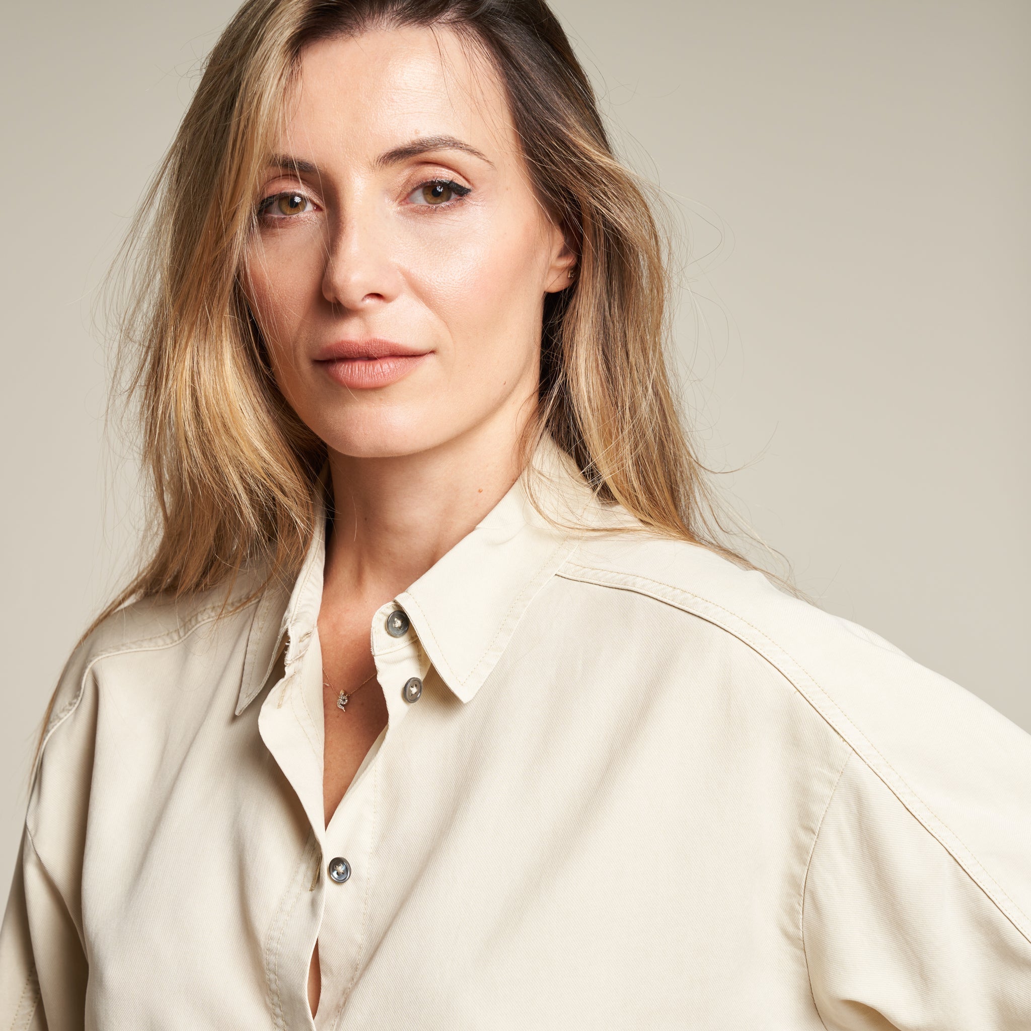 Joan Drape Twill Top