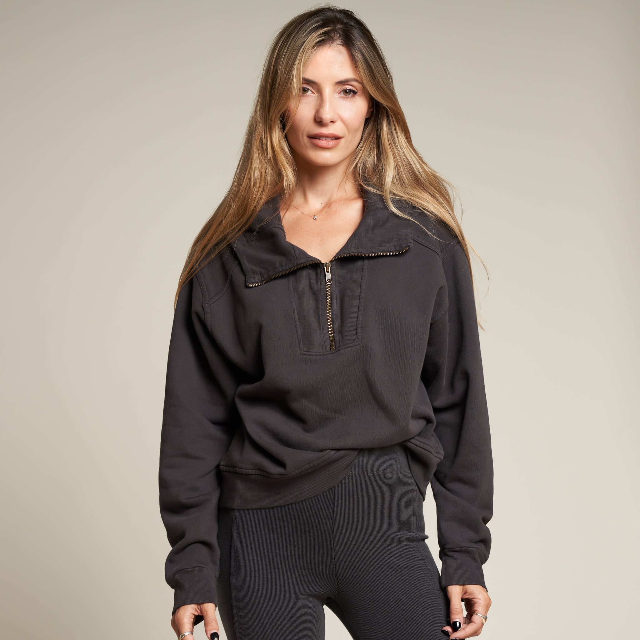 Josephine Quarter Zip Pullover Hoodie