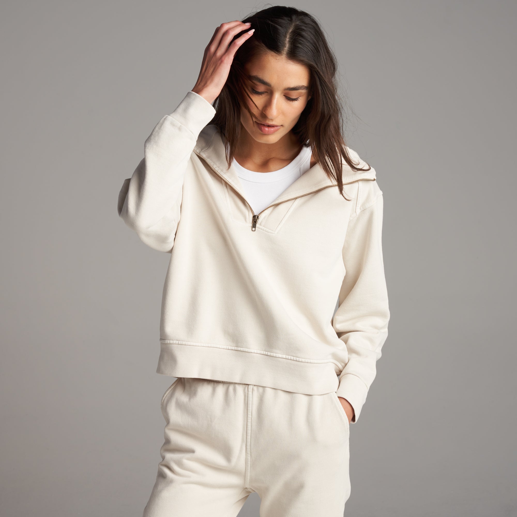 Josephine Quarter Zip Pullover Hoodie
