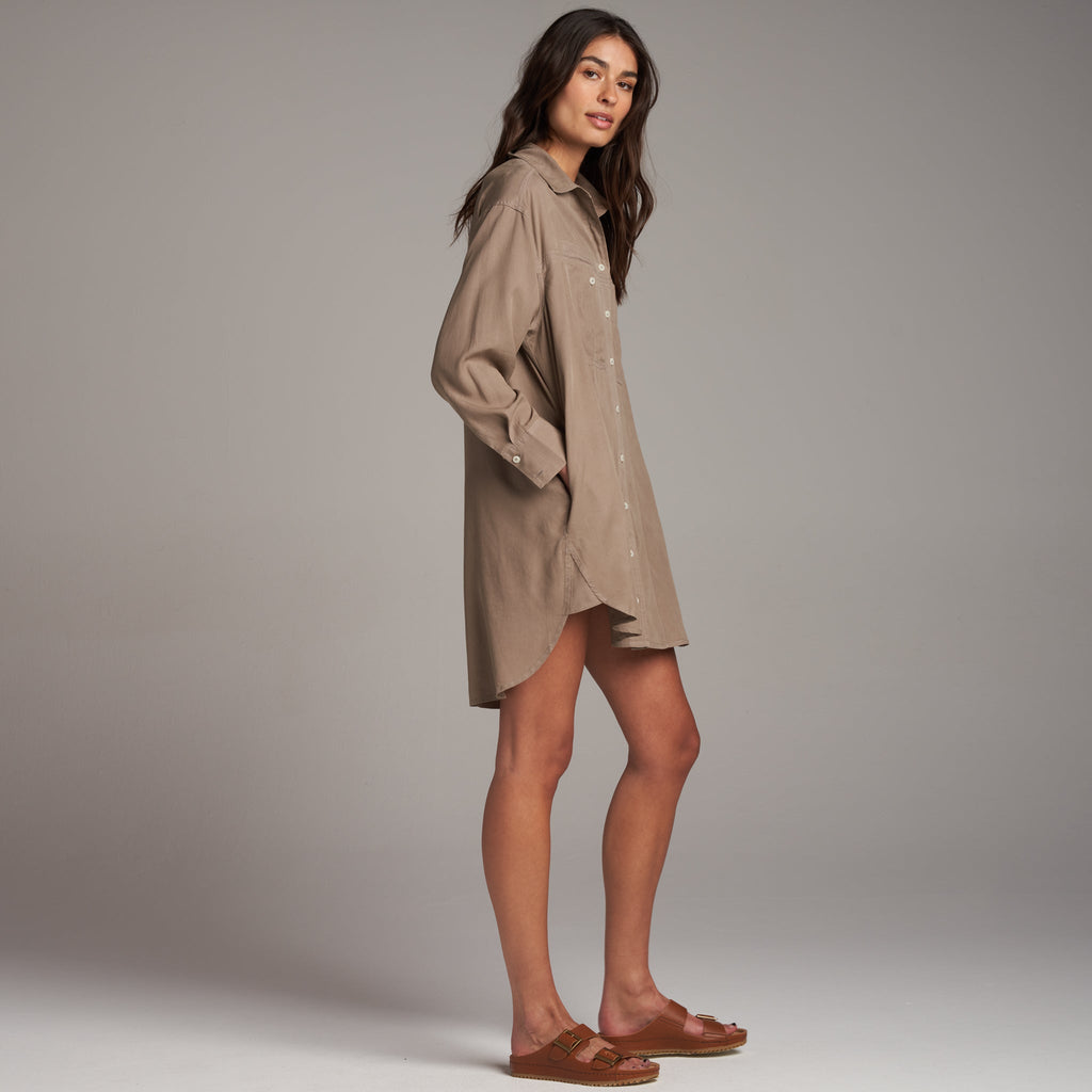 Merritt Drape Twill Shirt Dress