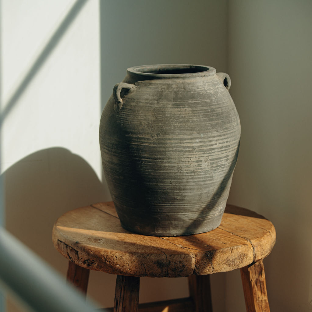 Vintage Chinese Water Pot with Two Ears