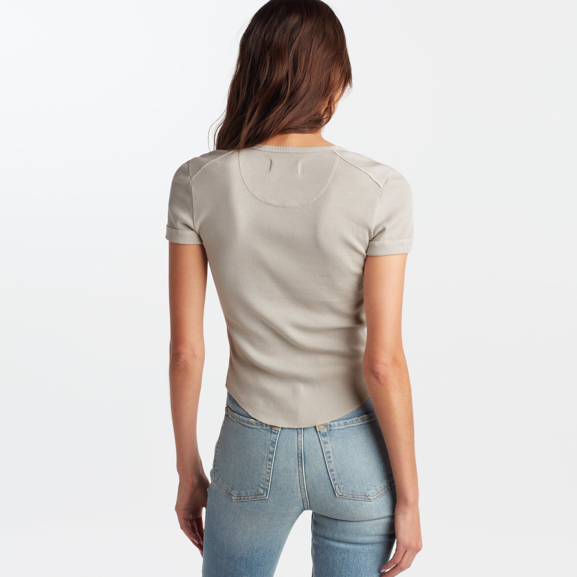 Oslo Scoop Neck Ribbed Tee