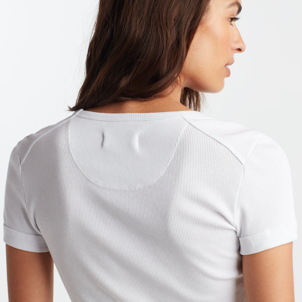 Oslo Scoop Neck Ribbed Tee