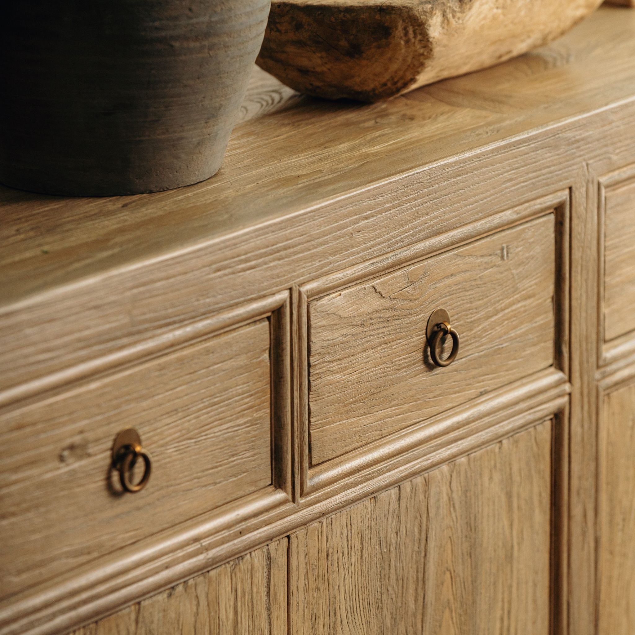 Bleached Wooden Cabinet