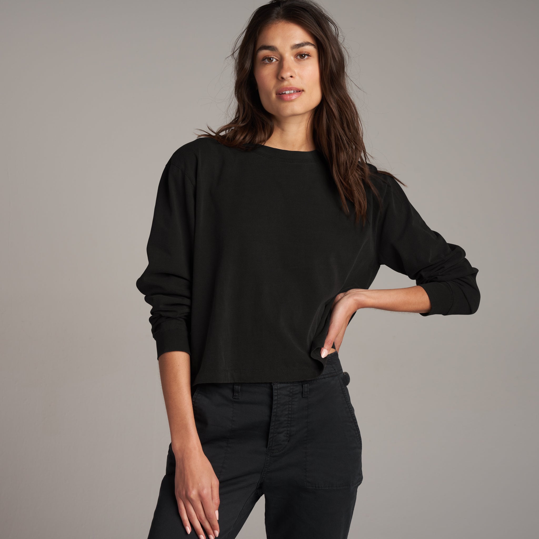 Reagan Long Sleeve Boyfriend Tee