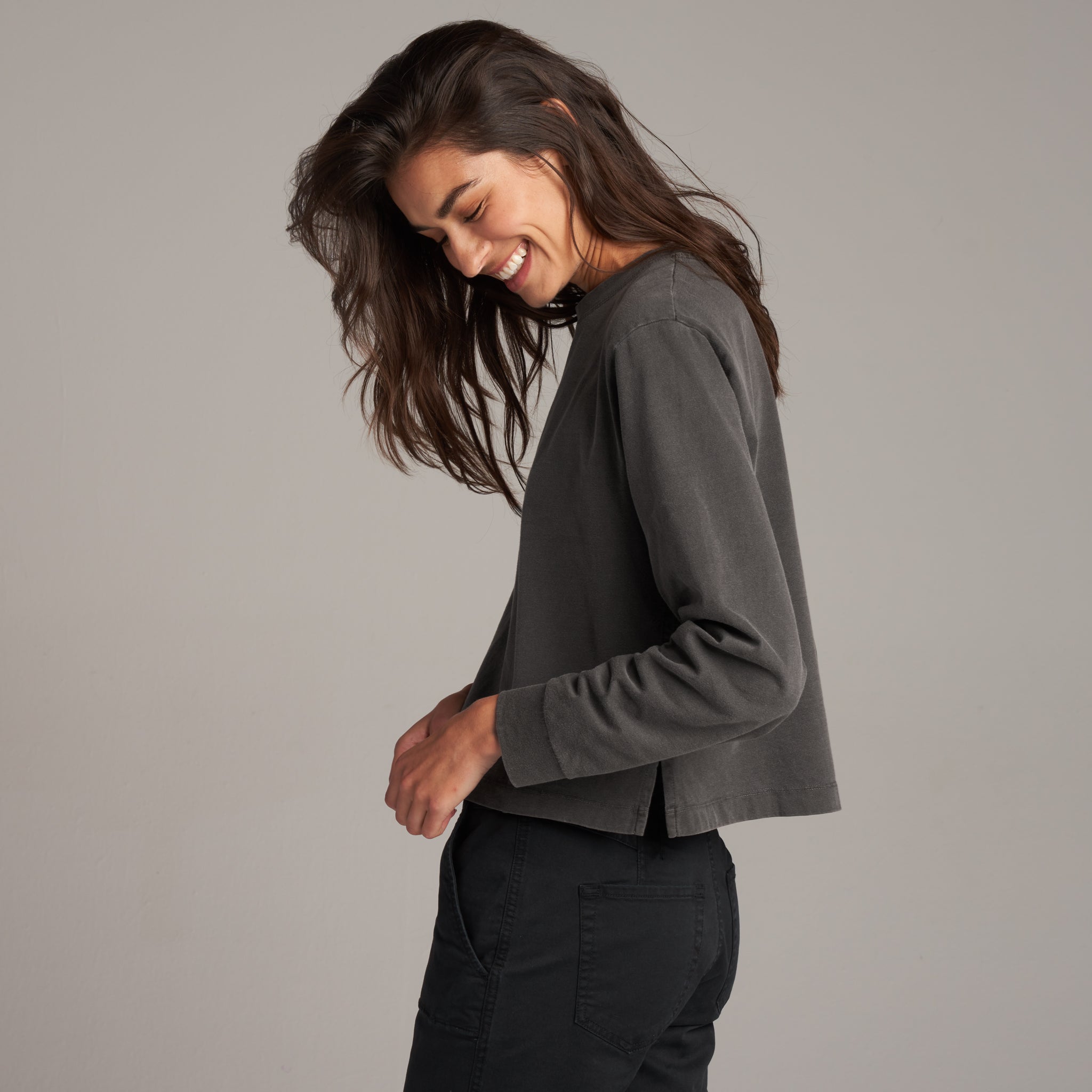 Reagan Long Sleeve Boyfriend Tee