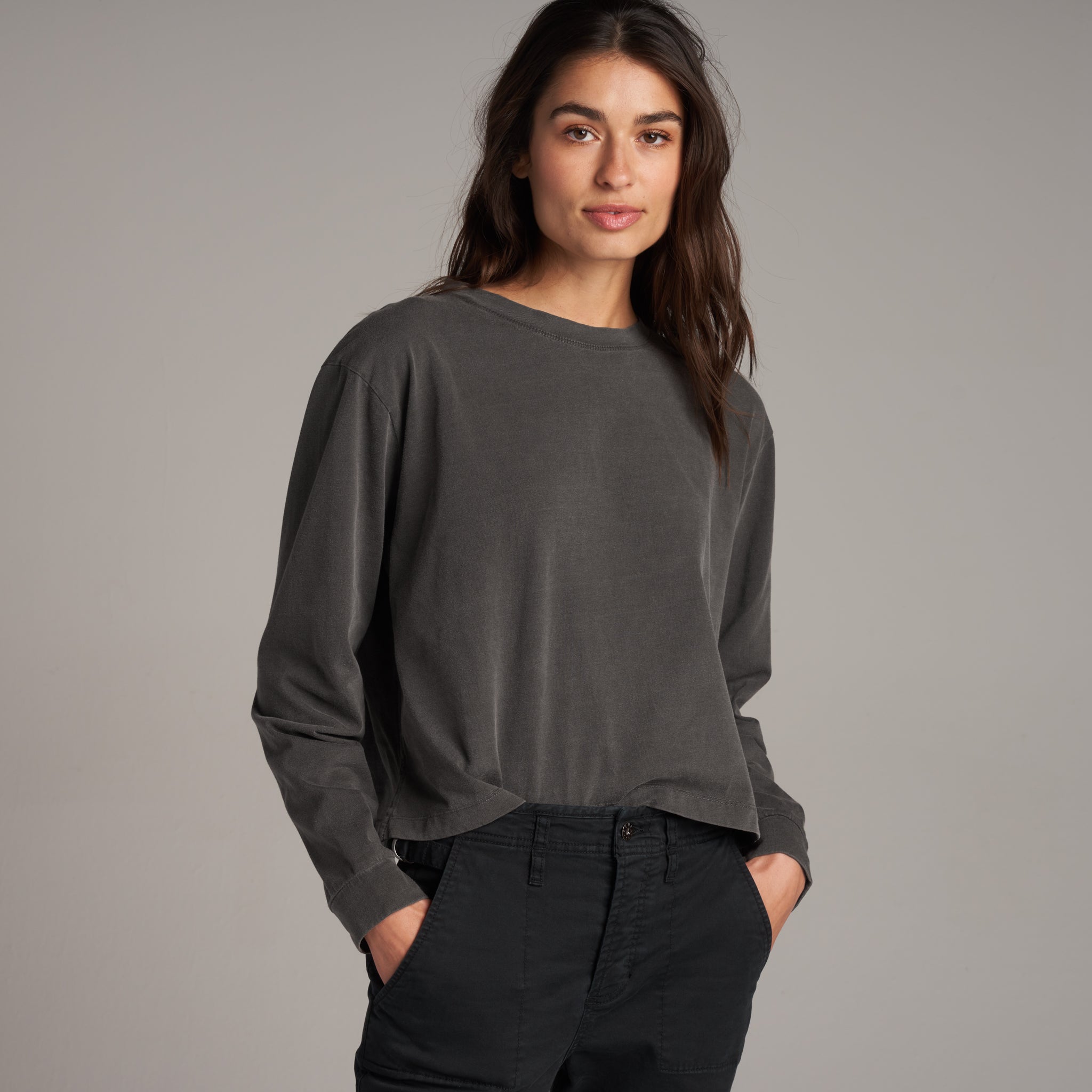 Reagan Long Sleeve Boyfriend Tee