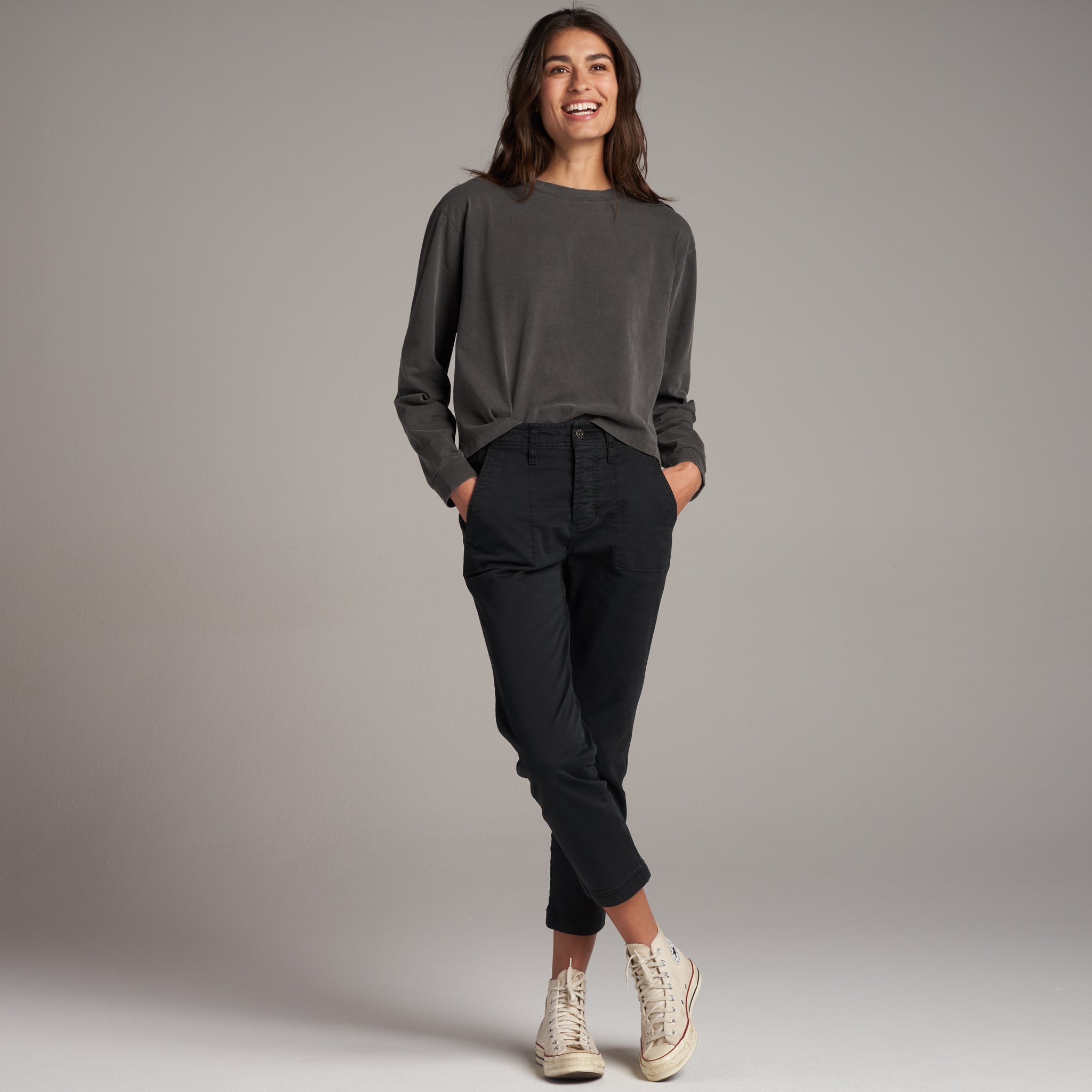 Reagan Long Sleeve Boyfriend Tee