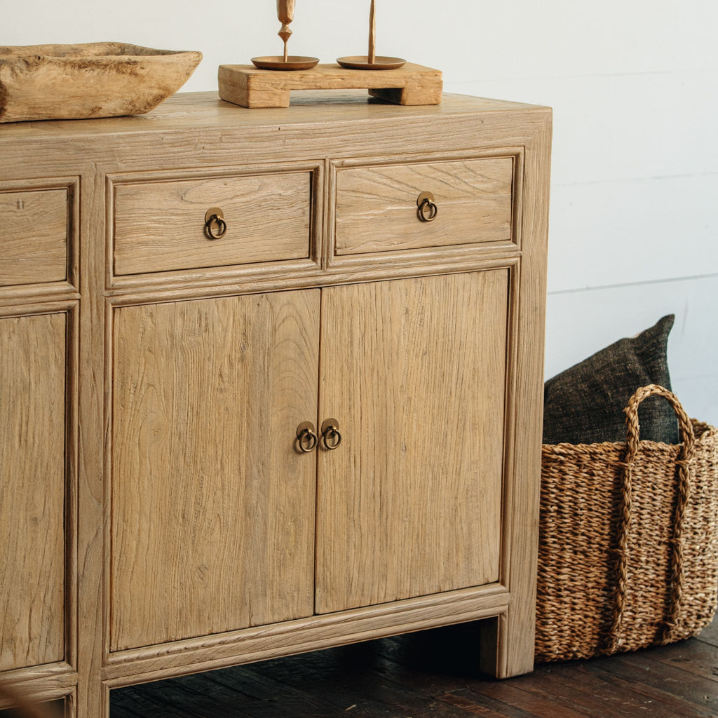 Bleached Wooden Cabinet