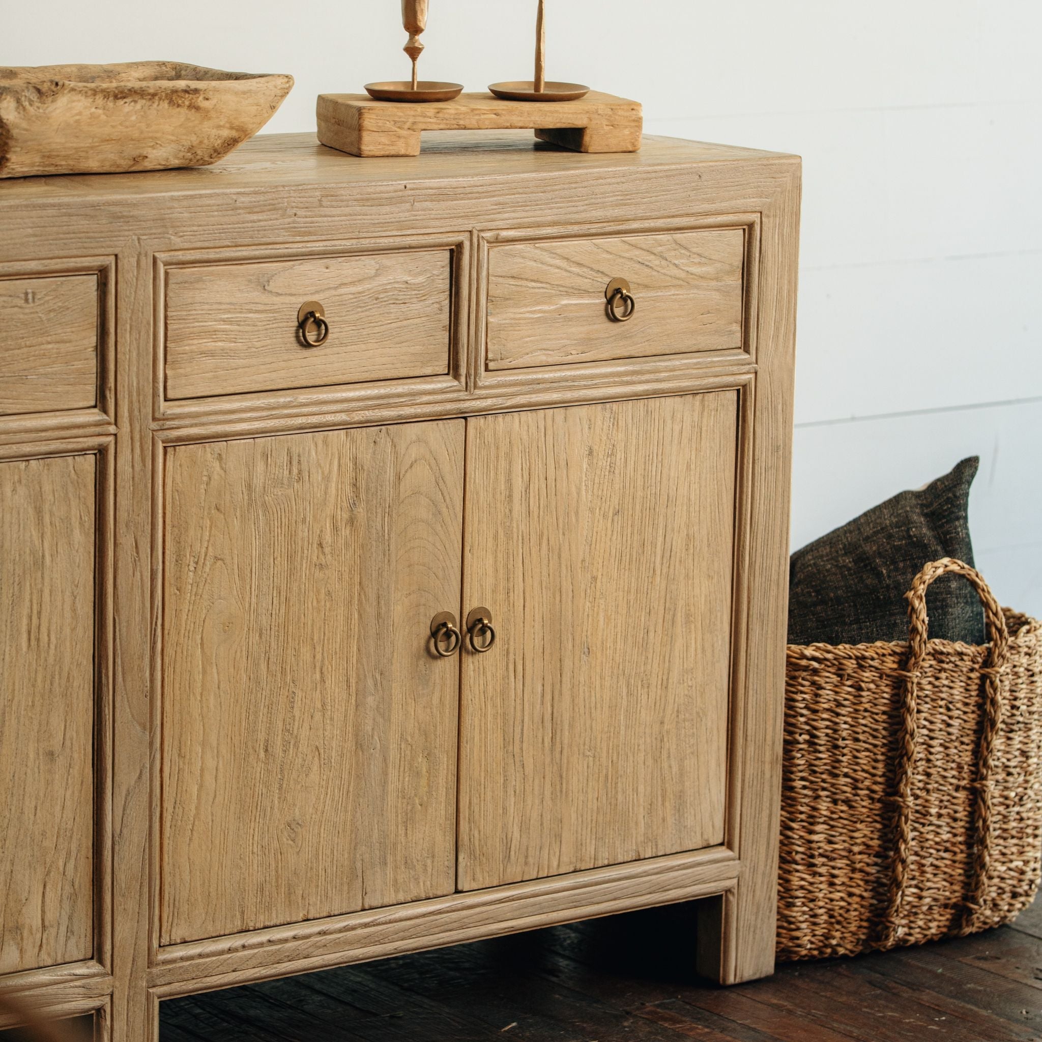 Bleached Wooden Cabinet